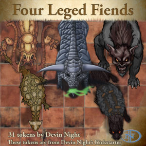 Devin Night's Token Pack #42: Four-Legged Fiends