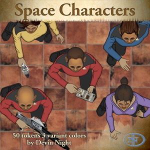 Devin Night's Token Pack #44: Space CHaracters