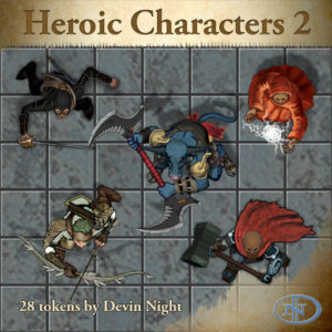 Devin Night's Token Pack #46: Heroic Characters 2