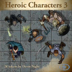 Devin Night's Token Pack #47: Heroic Characters 3