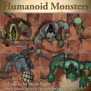 Devin Night's Token Pack #36: Humanoid Monsters